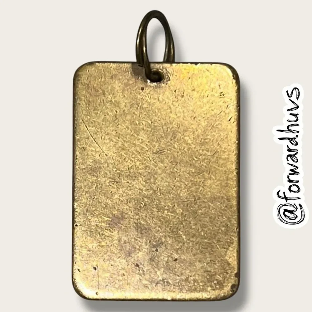 Engraved Unicorn Pendant – Brass-Tone Fantasy Design – Vintage - Picture 5 of 8